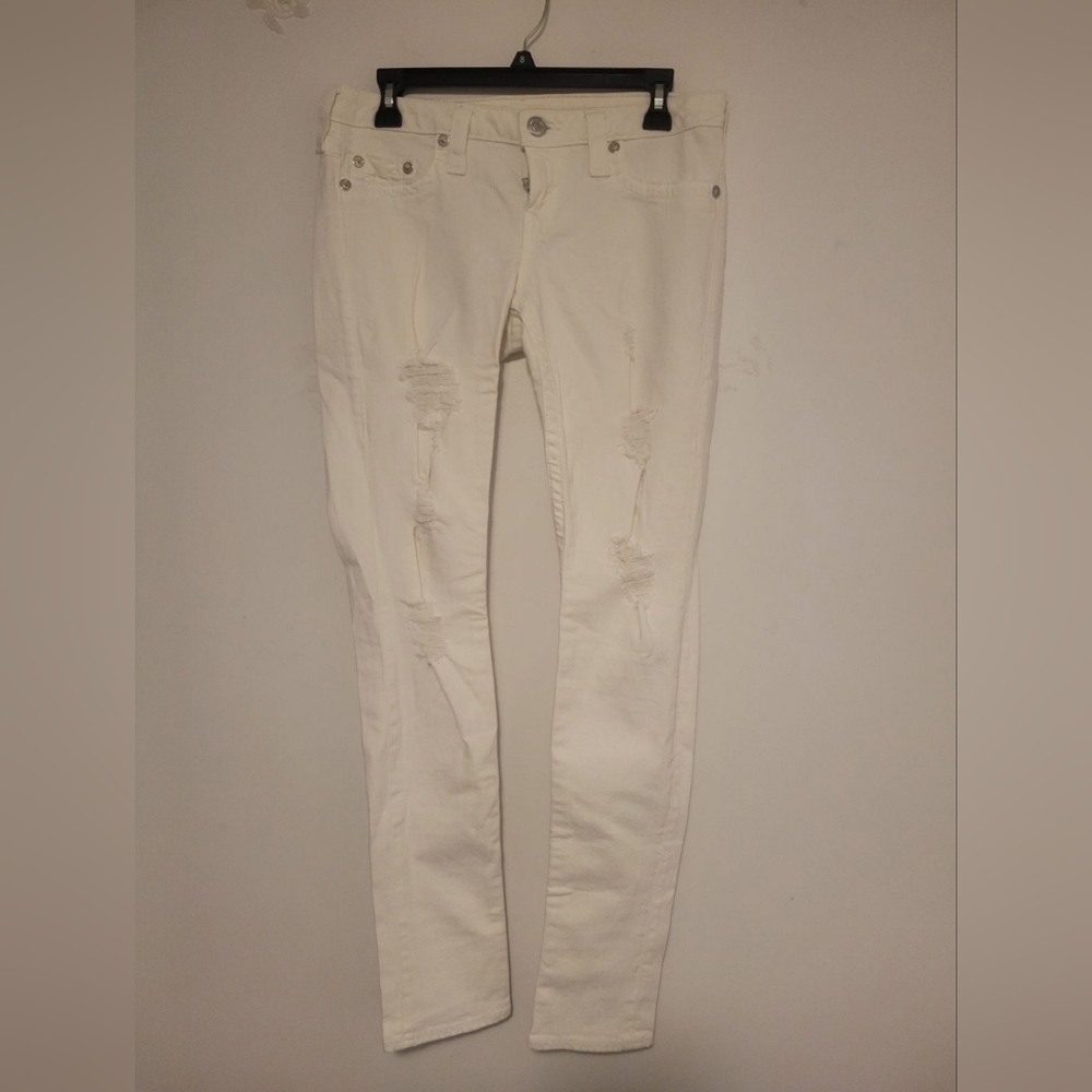 True religion White Skinny Jeans Size 29